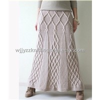 Knitted Wear Cashmere Jacquard Dress Vest Dress Wool Cotton Skrit