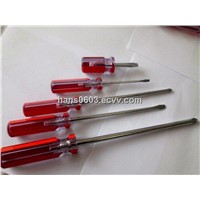 acetate phillips screwdrivers with red strips handle