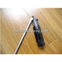 slotted acetate screwdriver with black strips handle