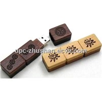 Gifts Mahjong Titans Shaped Wood USB Flash Driver