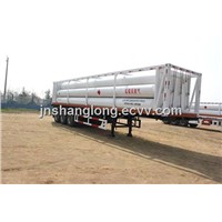 Howo 10 Steel Cylinder Flammable Gas Semi Trailer/Natural Gas Transport Semi-Trailer