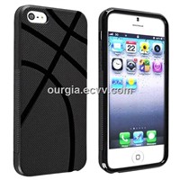 TPU Black Basketball Shape Case Compatible With Apple iPhone 5