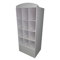 Indoor White Strong Cardboard Display Stand Shelves