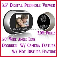 3.5" Digital Door Peephole Viewer Doorbell Photo Camera W/ 3.0M Pixel & 170 Degree Wide Angle