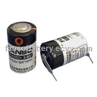 3.6V 1200mAh 1/2AA size lithium primary battery ER14250 for electricity meter