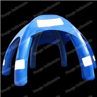 Deep blue inflatable tent