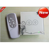 EU,UK style,Crystal tempered glass panel,2 gang touch light switch with wireless remote control