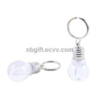 LED Bulb Shaped Keychain Light