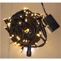 LED string light with warm white LED and black cable