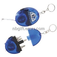 Mini Screwdriver with Ruler Keychain Light