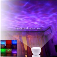 Multifunction Colorful Ocean Sea Waves LED Night Light Projector Speaker Lamp