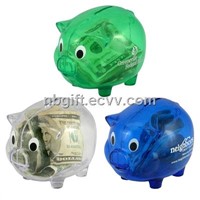 Plastic Pig Coin Bank