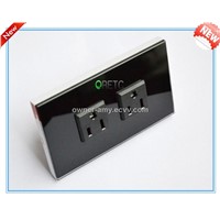 Power Wall sockets for US market ,with super-white acrylic panel and ABS fireproofing plastic