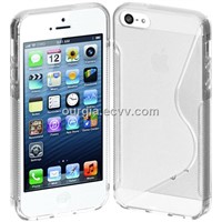 S-Line Back Case Flexible TPU Cover for iPhone 5