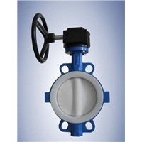 Two pieces body butterfly valve