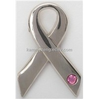 custom metal ribbon badges, ribbon brooch