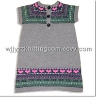 Yong Girl Sweater Dress Short Sleeves