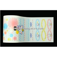 5 colours printing pe film for baby diapers