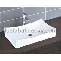 Lusta art basin ,lavatory sink pedestal ,square wash basin