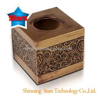 100% Handwork Plain PU Tissue Holder