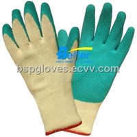 10 Guage Cotton Polyester Knitted Shell With Latex Rough Coated Work Gloves BGLC104