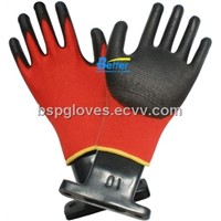 13 Guage Colourful Nylon or Polyester U3 Shell With  PU Dipped Anti-Static ESD Work Gloves BGPU304