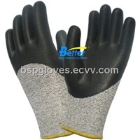 13 Guage HPPE Shell With Nitrile Foam Dipped Cut Resistant Work Gloves BGDN103