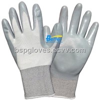 13 Guage Nylon Shell With Nitrile Smooth Coated Work Gloves BGNC301