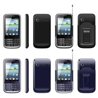 3.0 inch PDA+qwerty keyboard mobile phone Support Analog TV dual sim card touch screen