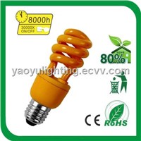 9W Colored Half Spiral Energy Saving Lamp /CFL YYHSP47