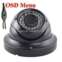 Black 600TVL IR Waterproof Varifocal Dome Camera, 2.8-12mm