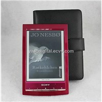 Black Leather Case Cover for Sony PRS-T1 PRST1 eBook Reader Book Style