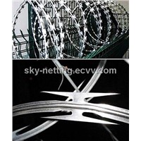 Cross Coil Galvanized Razor Barbed Wire (Anping Factory)