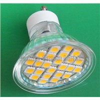 GU10 LED Light Bulb TUV approved (24SMD 5050 with glass cover)
