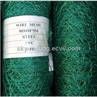 Green PVC Coated Hexagonal Wire Mesh (Direct Factory )