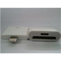 Hot selling 8P male to micro USB 5P + 30P female  iPhone 5 adapter