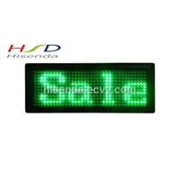 LED Name Badge, Supports Multi-language, Can Scrolling Display Text and Graphics, Green