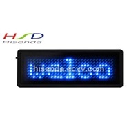 LED Name Signage, Supports Text Input, English EU Language, Blue, 7 x 29 Pixels, Pitch of 1.85mm