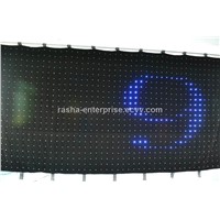 LED Soft Wall Screen PC Mode+SD Card 3in1 RGB P7 2M*4M 1596 leds LED Video Curtain, Star Curtain