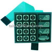 Matrix sealed tactile metal dome membrane switch with led lights manufacturer from China