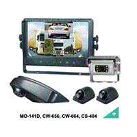 Mobile Camera System ( 9- inch quad monitor with built-in DVR ) MO-141D, CW-656, CW-664, CS-404