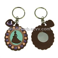 Princess Style Design Key Chain with Mirror