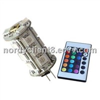 Remote Control G4 LED DC12V RGB 18SMD5050 4W G4 corn  Light