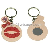 Secy Lips Design Key Chain with Mirror