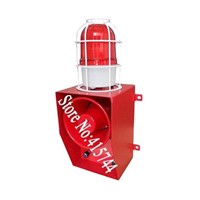 YS-06C industrial pointing led siren and strobe warning light steel material 135db buzzer red color