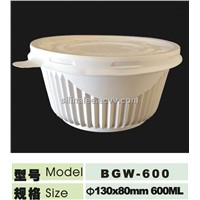 corn starch 100% biodegradable eco-friendly bowl with lid 600ml
