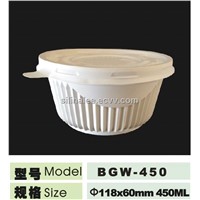 corn starch-based biodegradable eco-friendly bowl  with lid 450ml