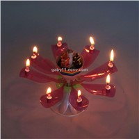 doll rose music birthday candle