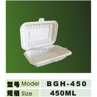 eco-friendly corn starch biodegradable lunch box 450ml