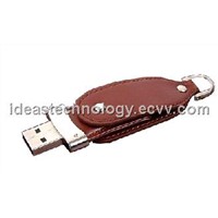 Leather USB Flash Disk OEM Logo
